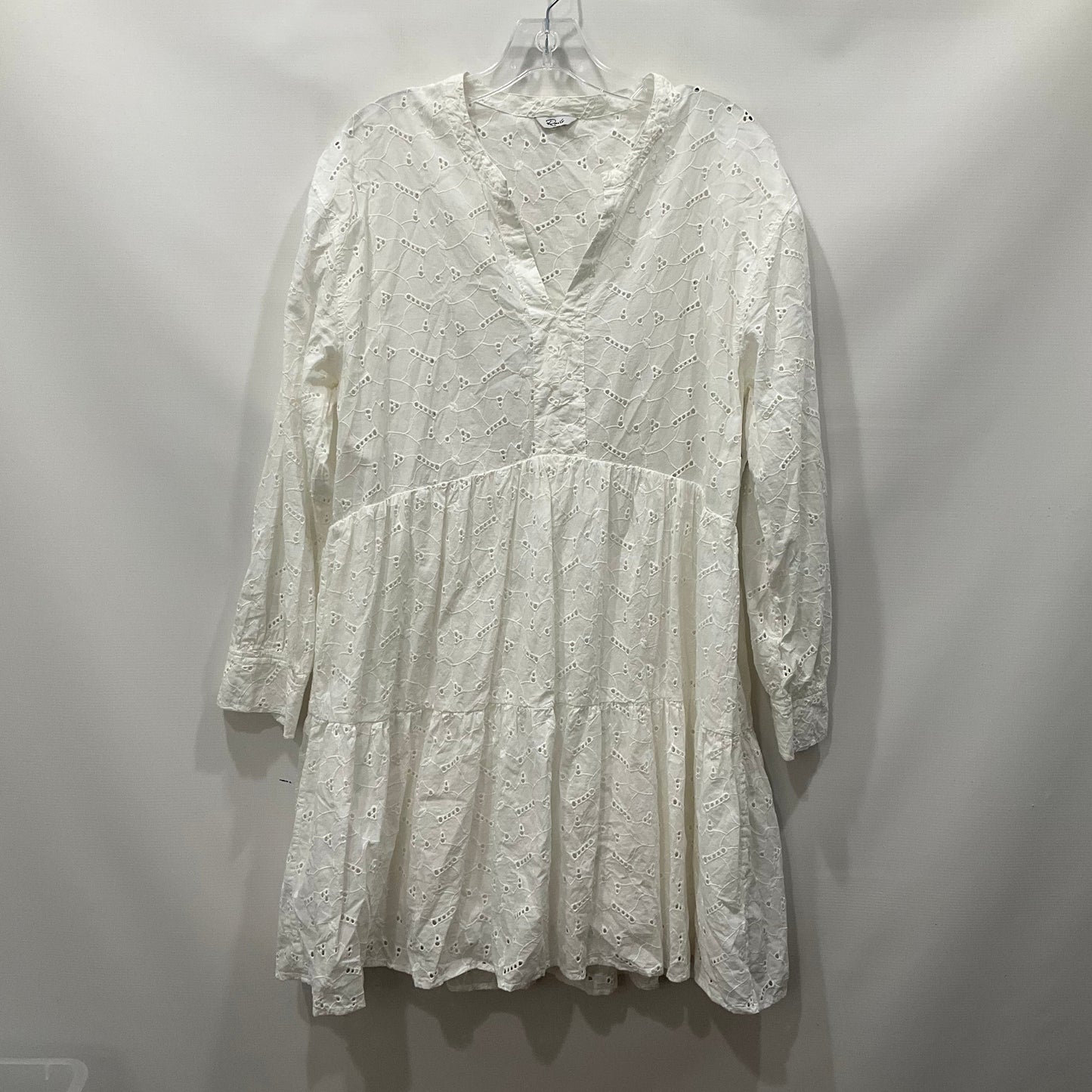 White Dress Casual Midi Rails, Size L