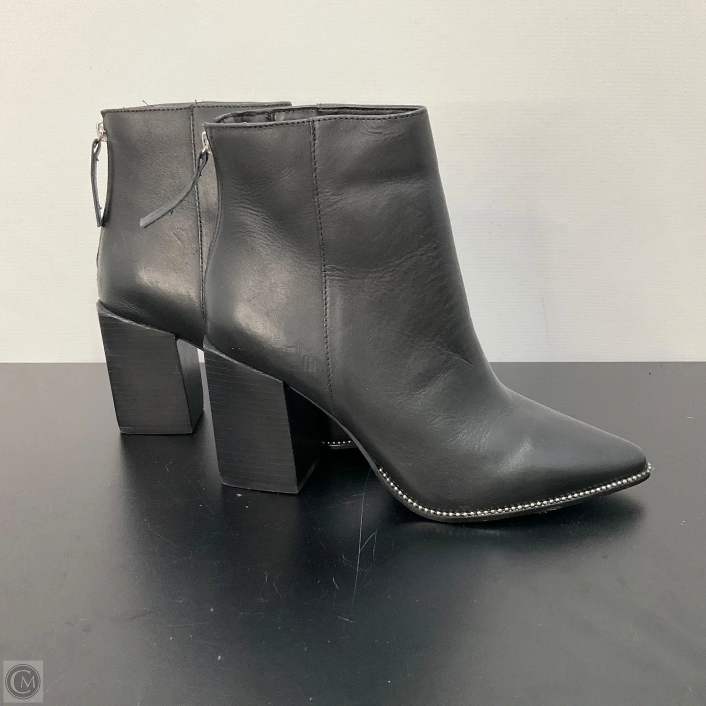 Boots Ankle Heels By Steve Madden In Black, Size: 7.5