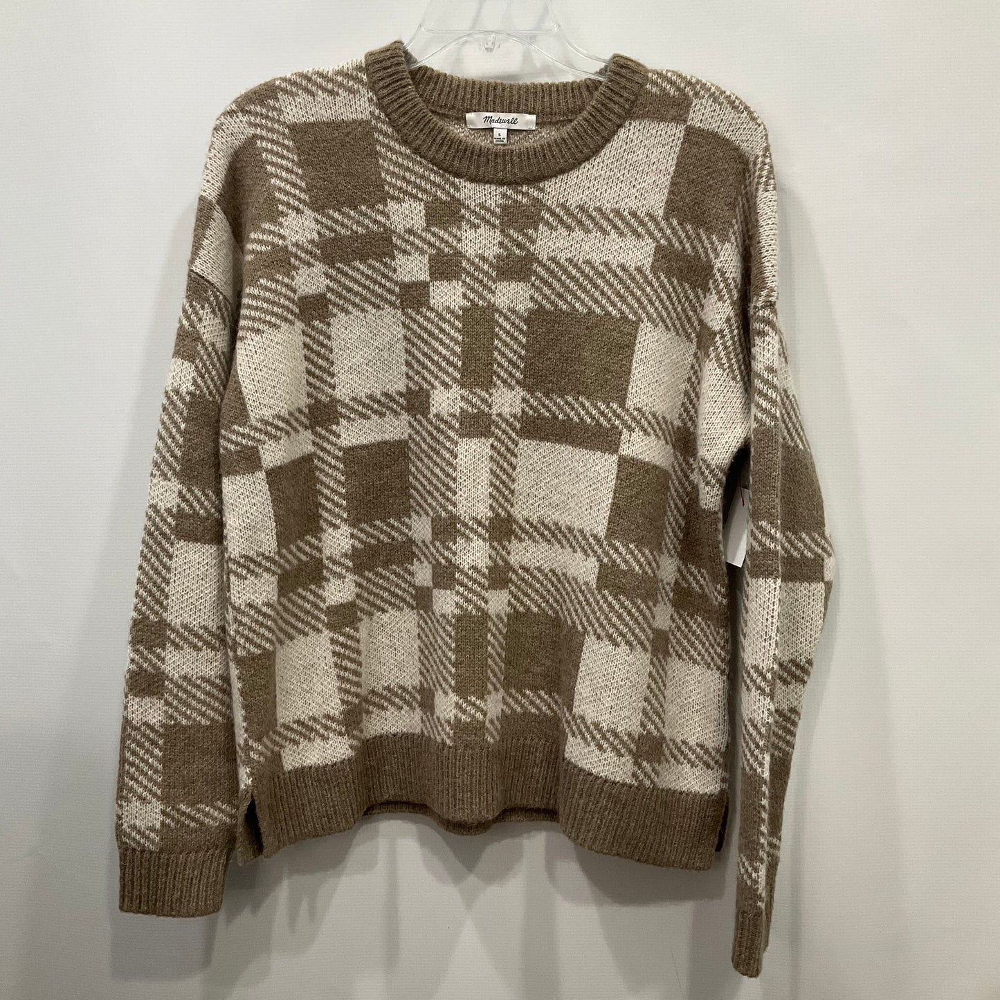 Sweater By Madewell In Brown & Cream, Size: S