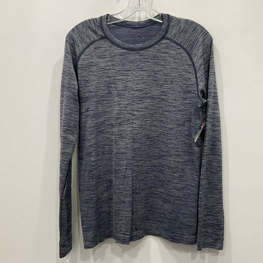 Athletic Top Long Sleeve Collar By Lululemon In Blue, Size: 4