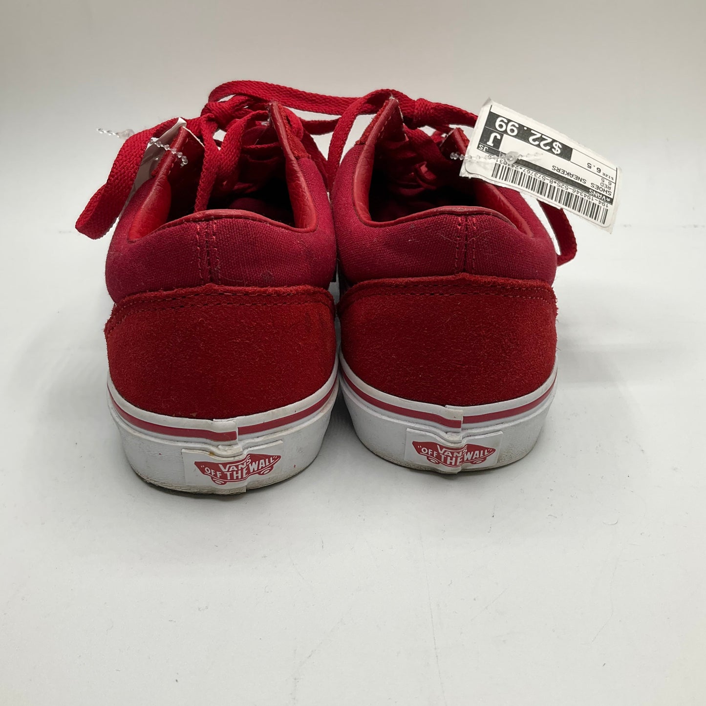 Shoes Sneakers By Vans In Red, Size: 6.5