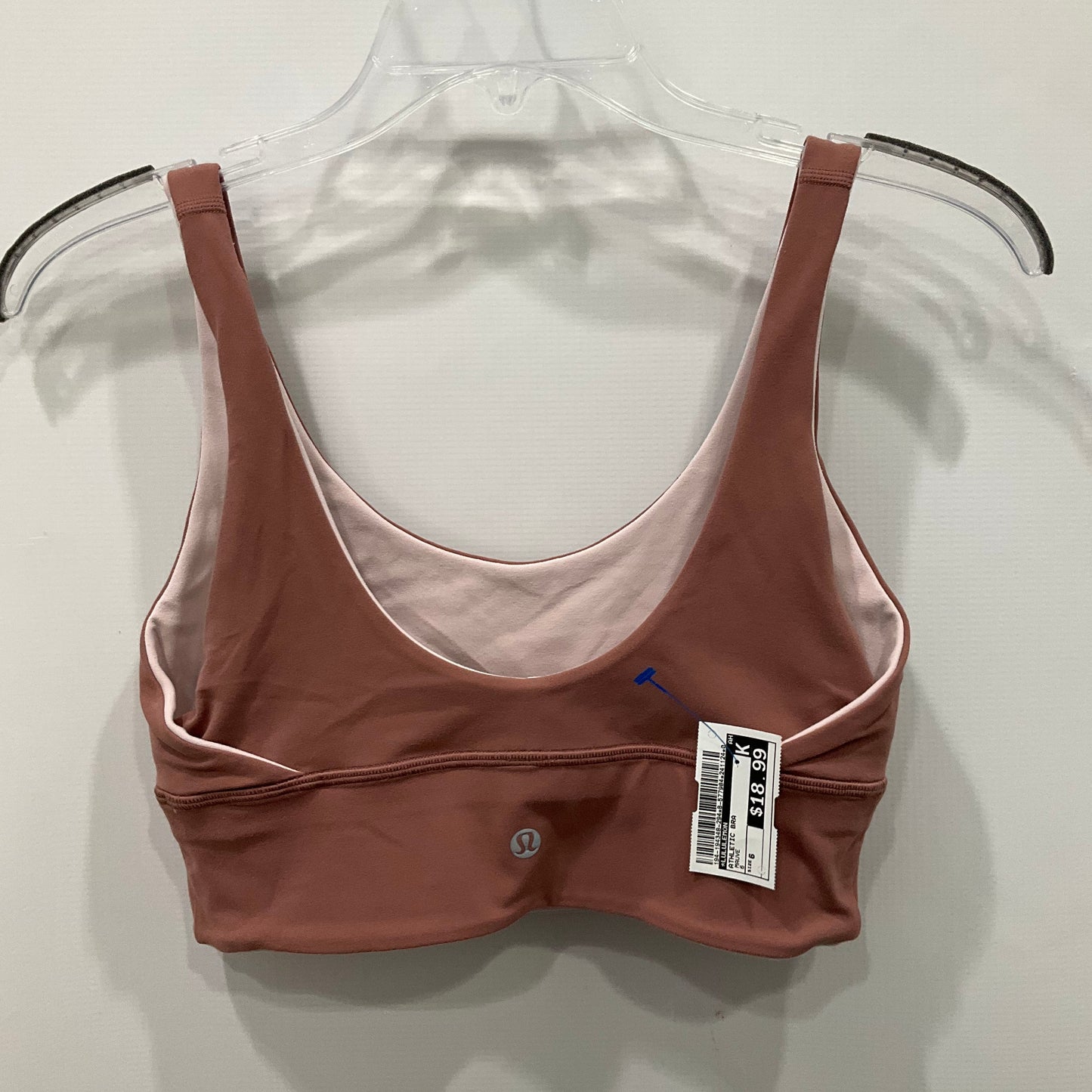 Athletic Bra By Lululemon In Mauve, Size: 6