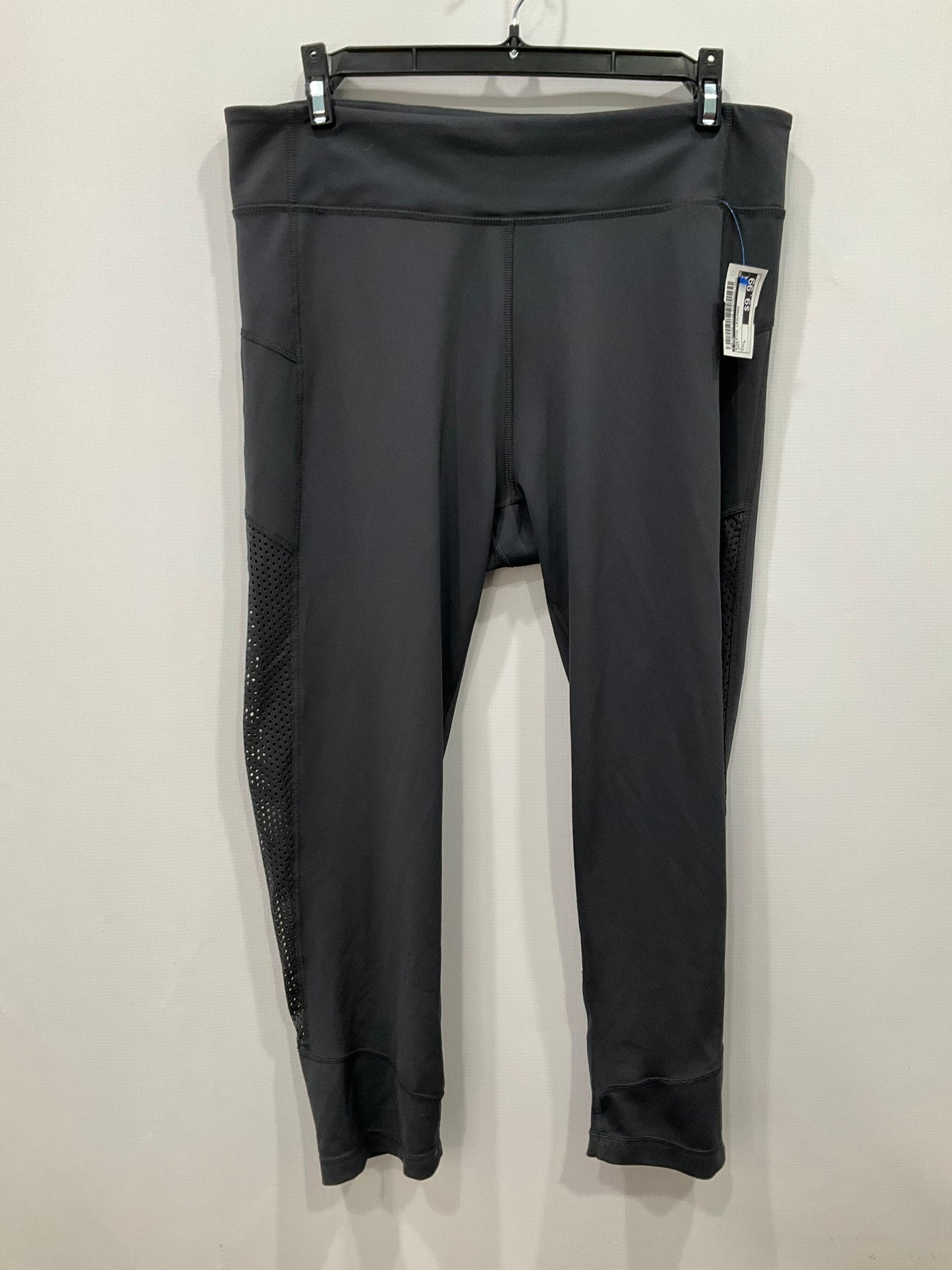 Athletic Leggings By Cmf In Grey, Size: L