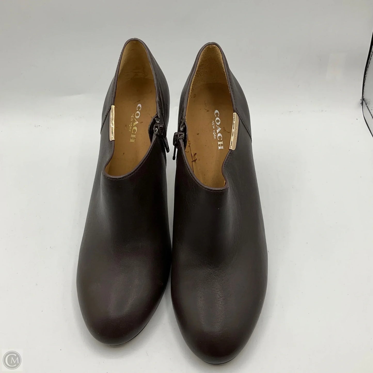 Boots Designer By Coach In Brown, Size: 8