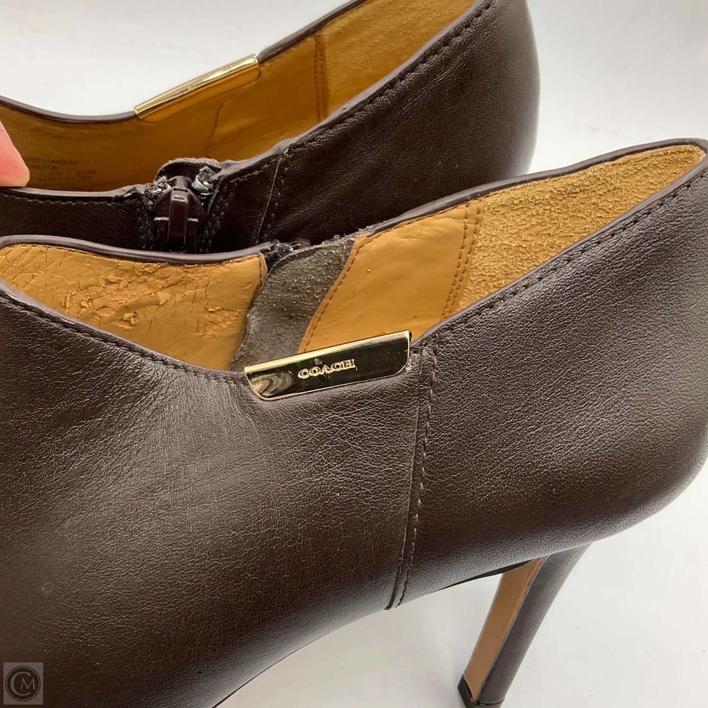 Boots Designer By Coach In Brown, Size: 8