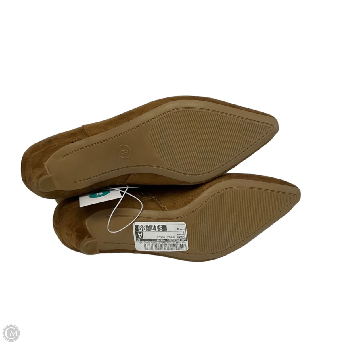Boots Ankle Heels By Universal Thread In Brown, Size: 8