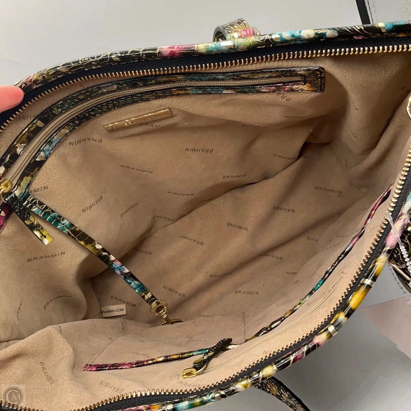 Handbag Designer By Brahmin, Size: Large