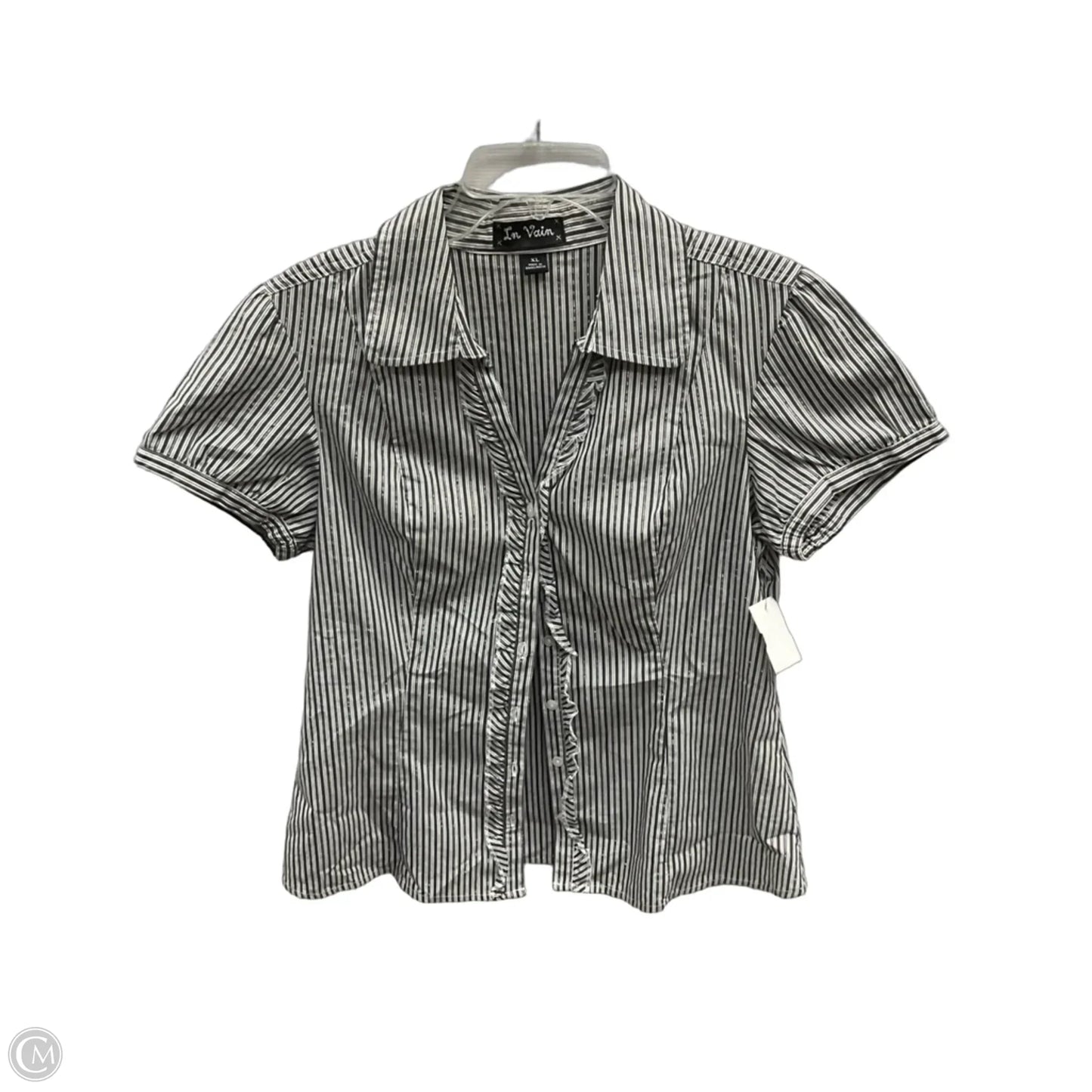 Top Short Sleeve By Clothes Mentor In Striped Pattern, Size: Xl