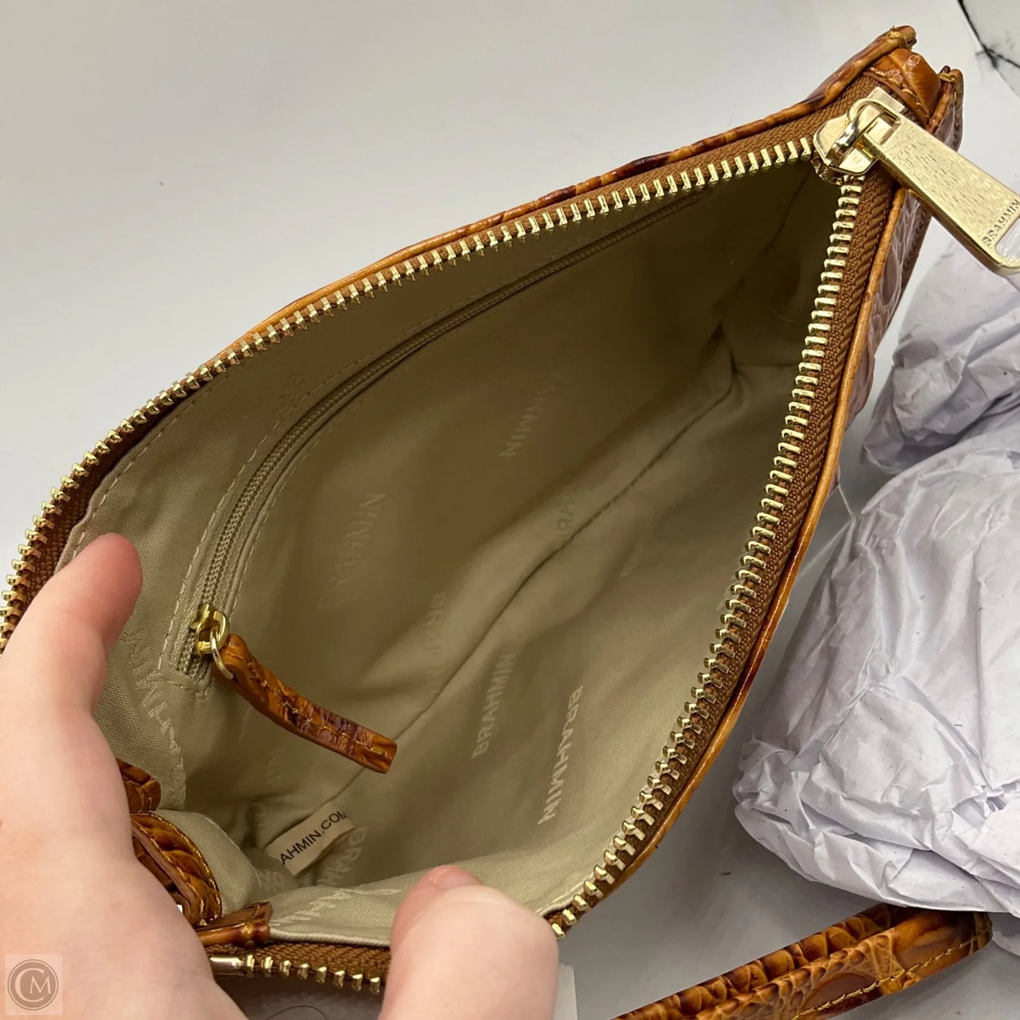 Handbag Designer By Brahmin, Size: Small