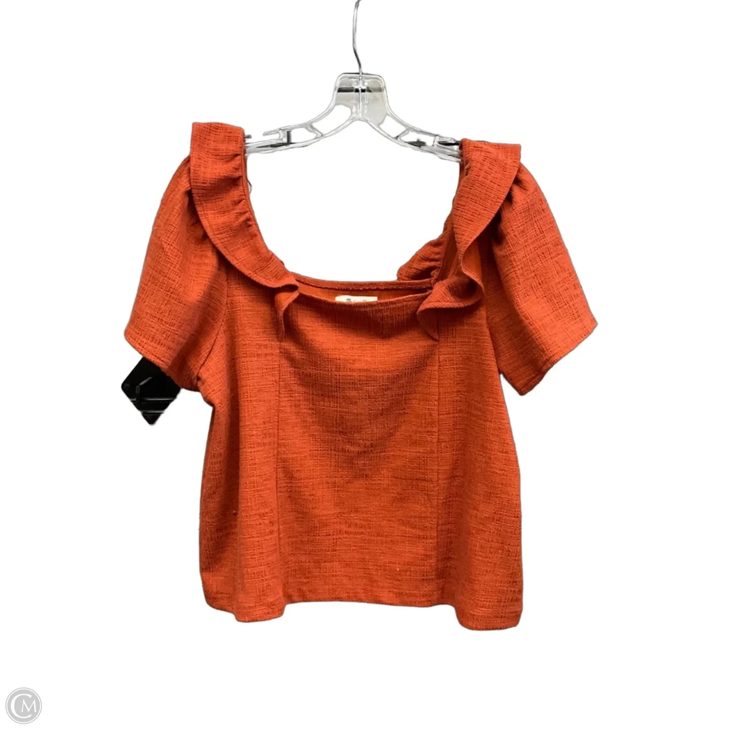 Top Short Sleeve By Madewell In Orange, Size: L