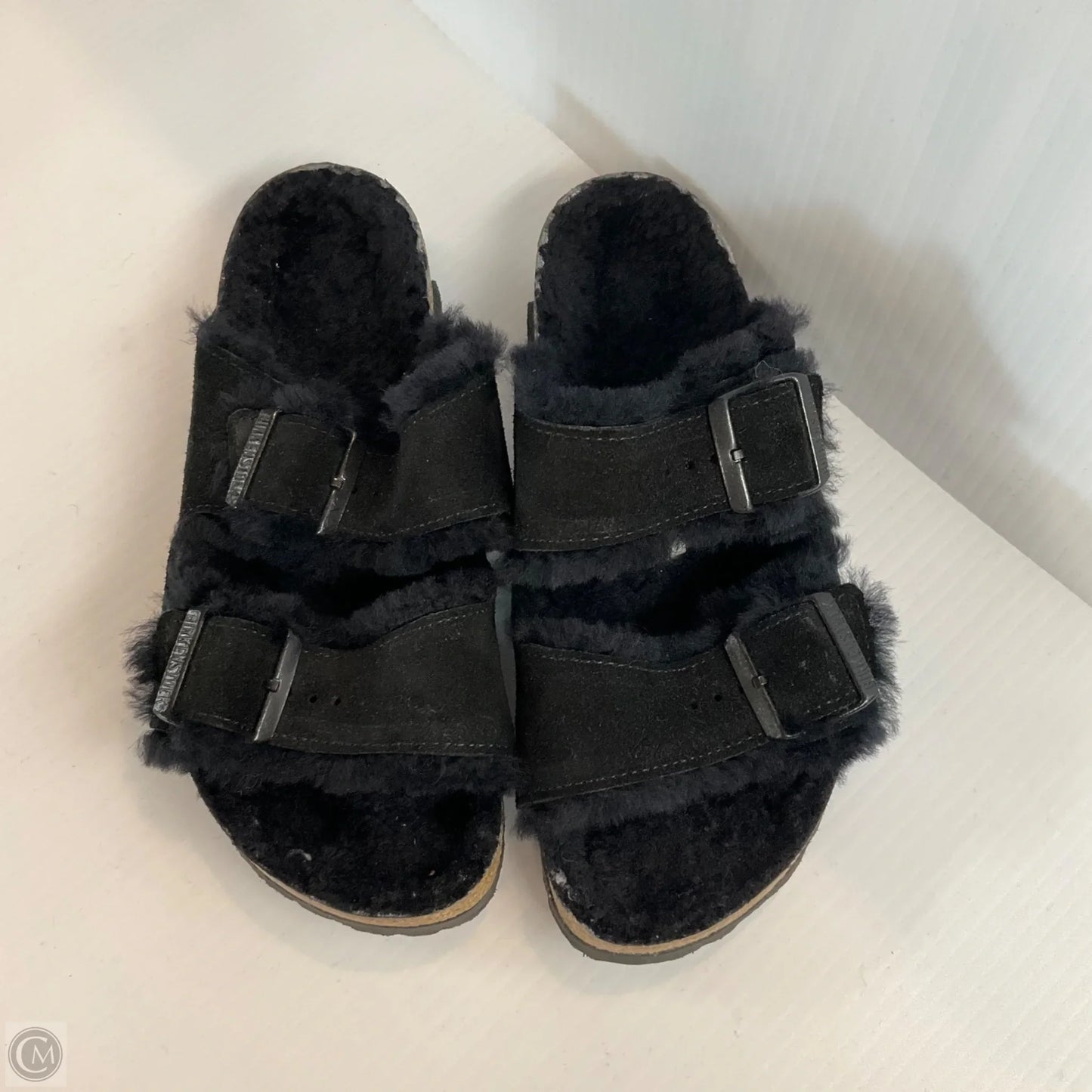 Sandals Flats By Birkenstock In Black, Size: 7.5