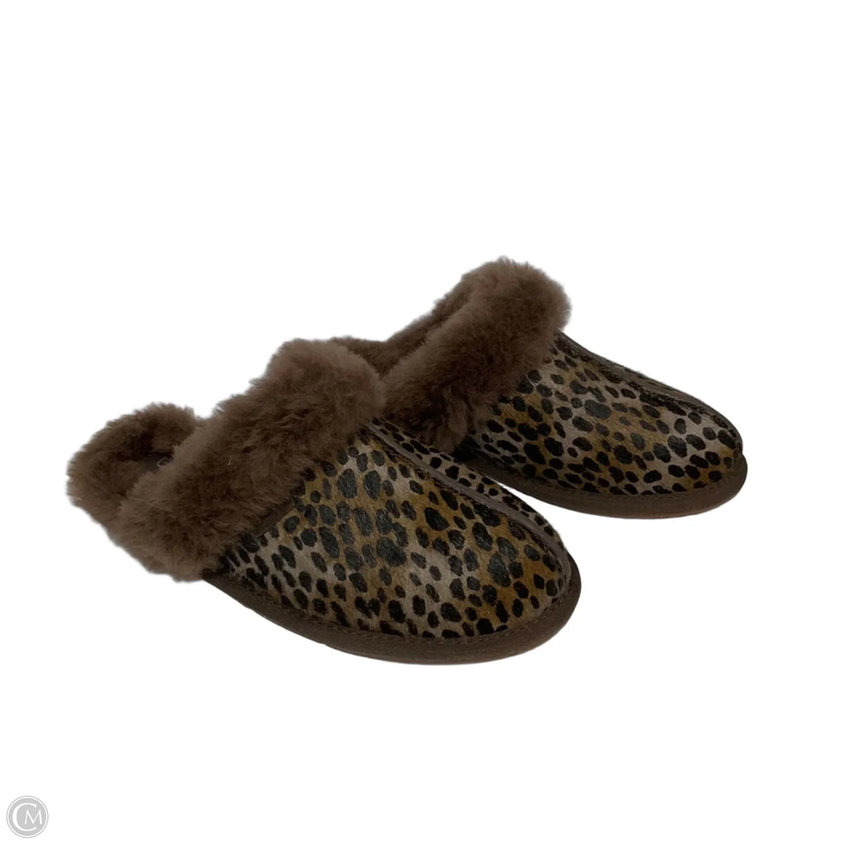 Slippers Designer By Ugg In Brown, Size: 7