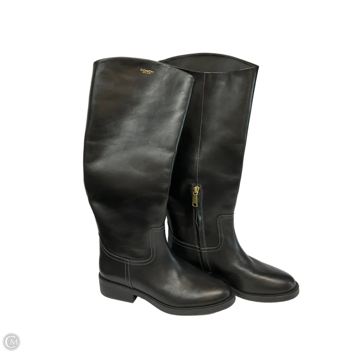 Boots Designer By Coach In Black, Size: 7.5