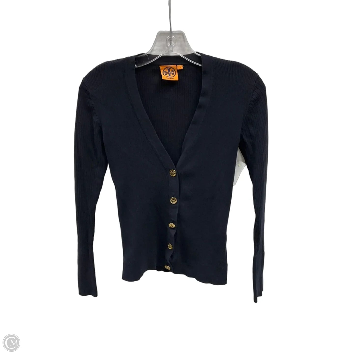 Sweater Cardigan Designer By Tory Burch In Blue, Size: S