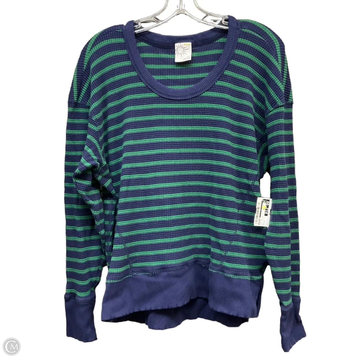 Top Long Sleeve By Offline In Striped Pattern, Size: S