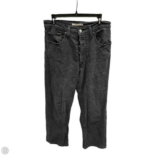 Jeans Straight By Levis In Black, Size: 10