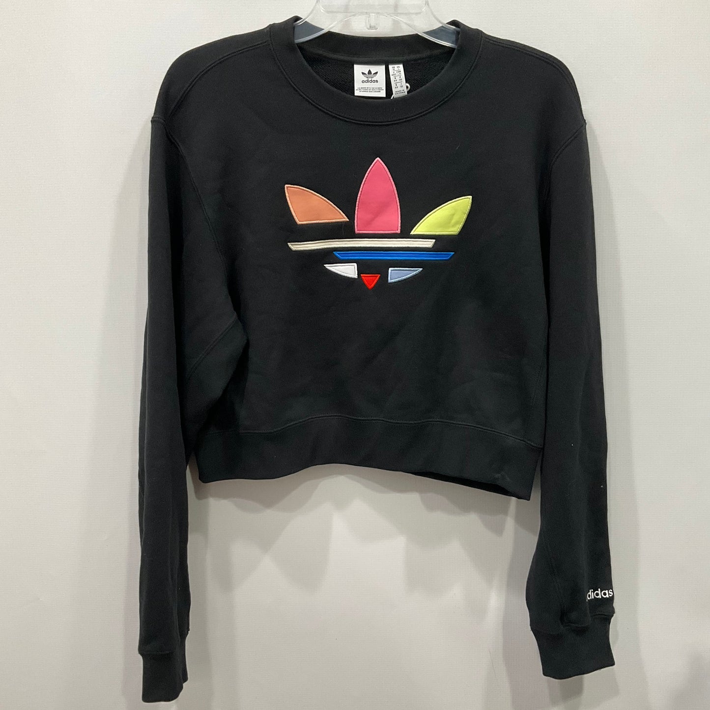 Sweatshirt Crewneck By Adidas In Black, Size: L