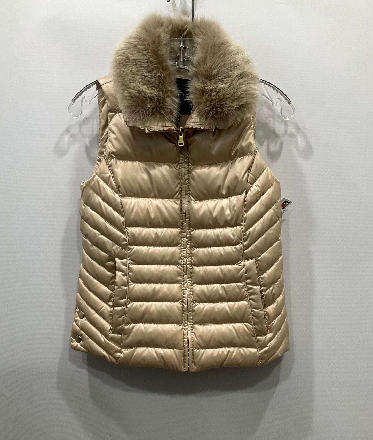 Vest Puffer & Quilted By Talbots In Tan, Size: S