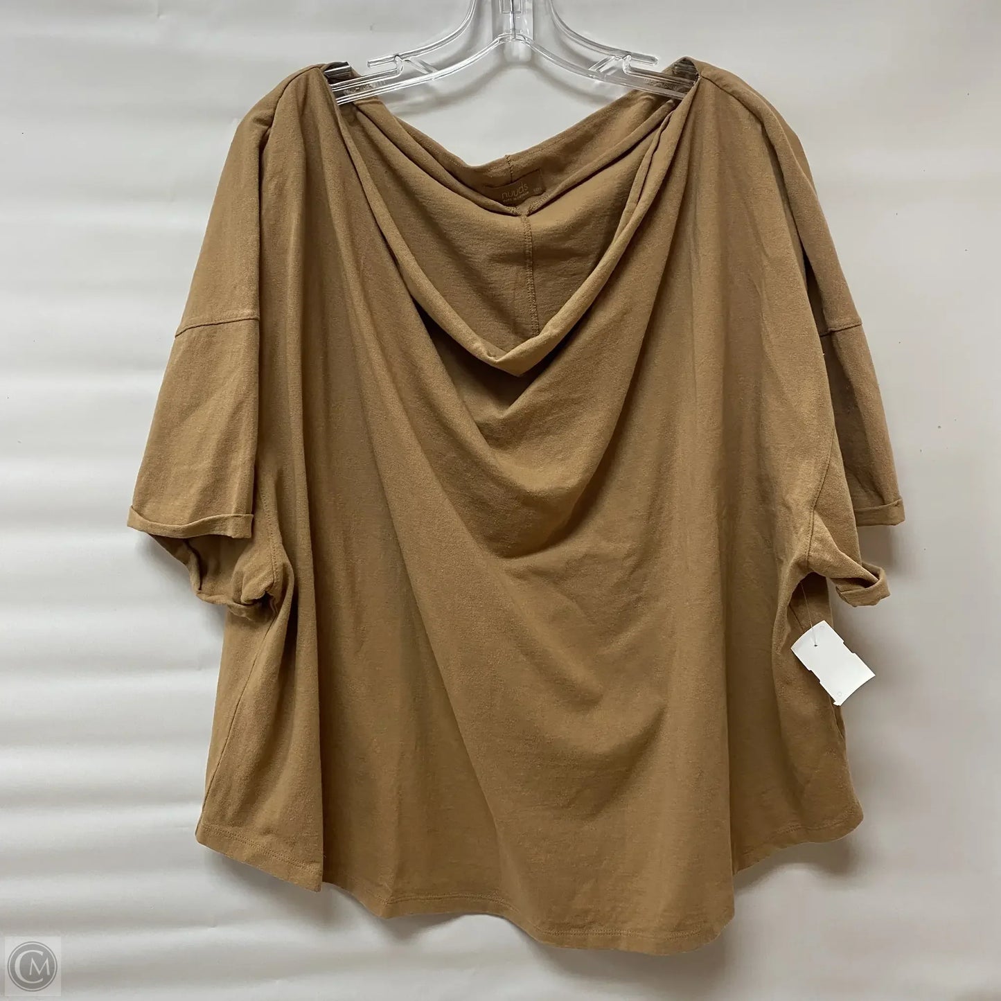 Top Short Sleeve By Nuuds In Brown, Size: 3x