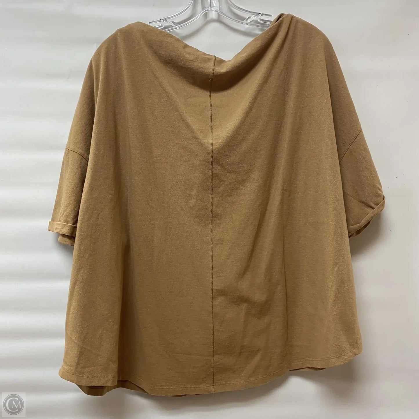 Top Short Sleeve By Nuuds In Brown, Size: 3x