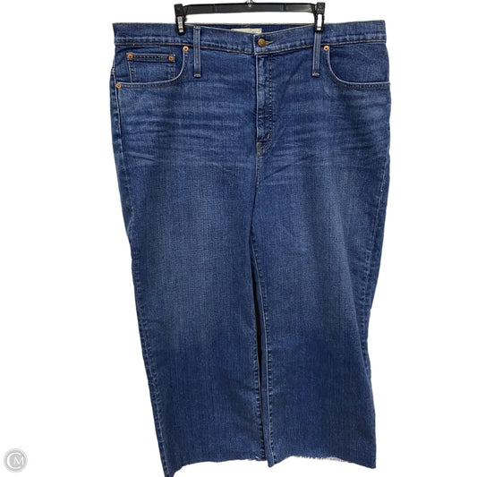 Jeans Wide Leg By Madewell In Blue Denim, Size: 18