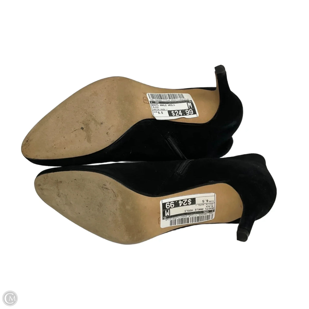 Boots Ankle Heels By Cmc In Black, Size: 6.5