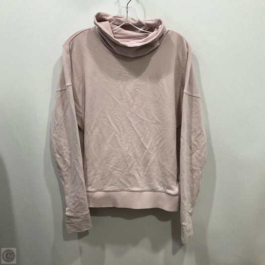 Athletic Top Long Sleeve Collar By Lululemon In Pink, Size: 6