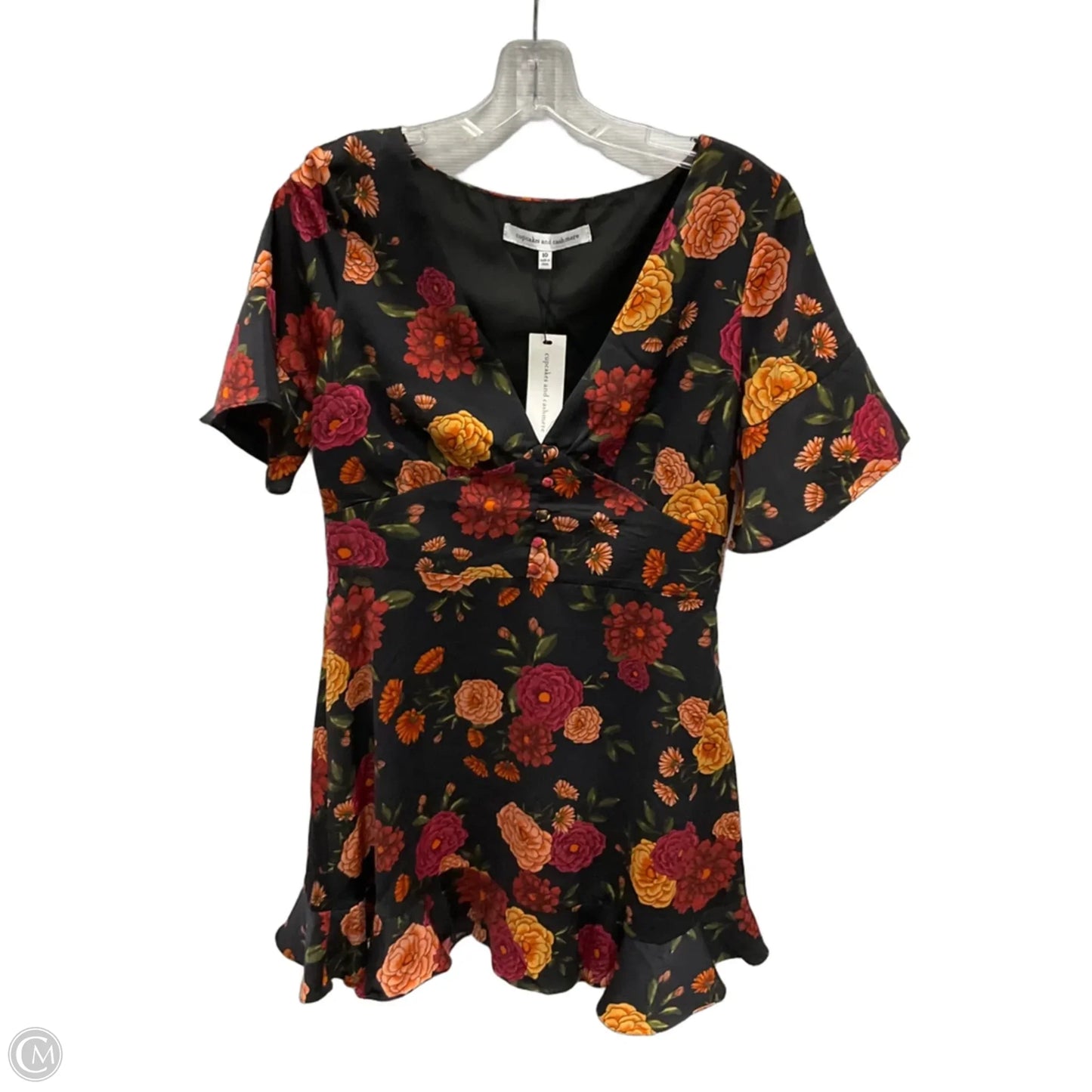 Dress Casual Midi By Cupcakes And Cashmere In Floral Print, Size: 10