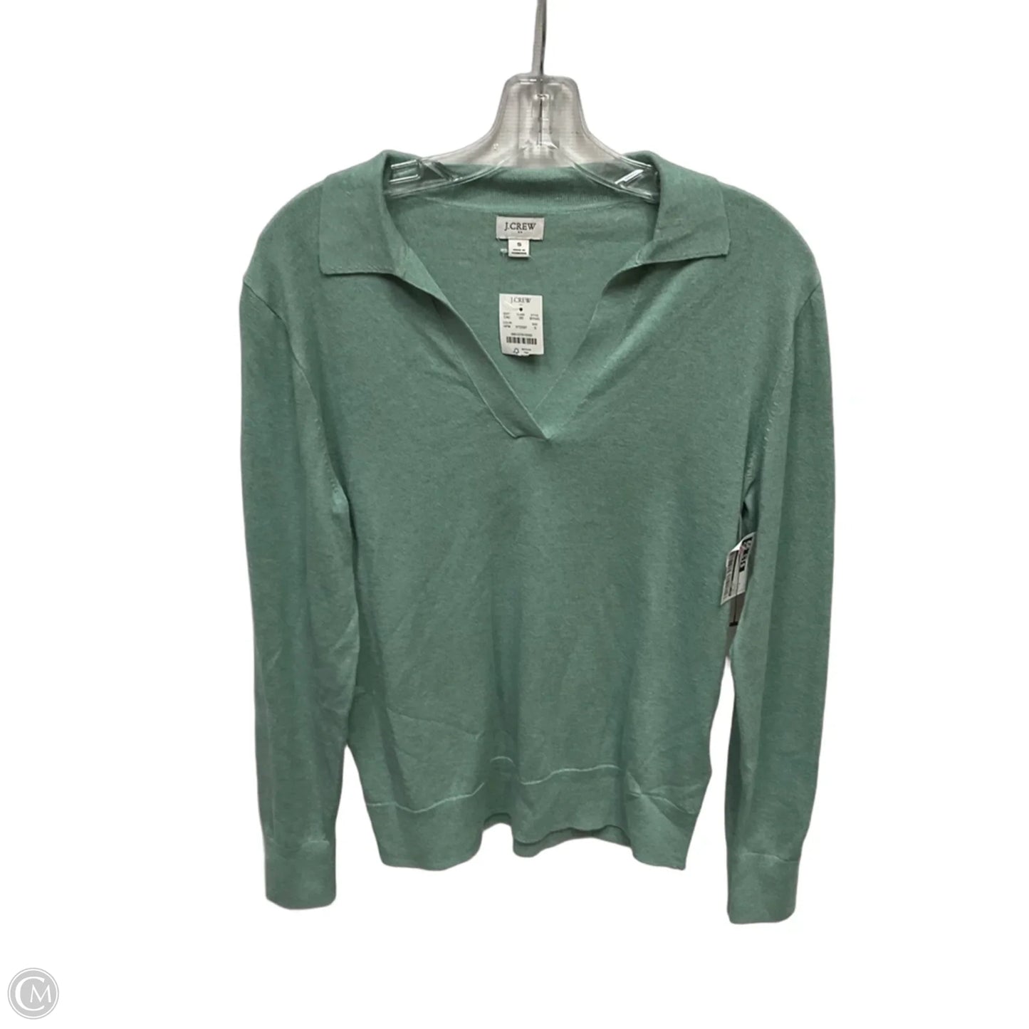 Top Long Sleeve By J. Crew In Green, Size: S