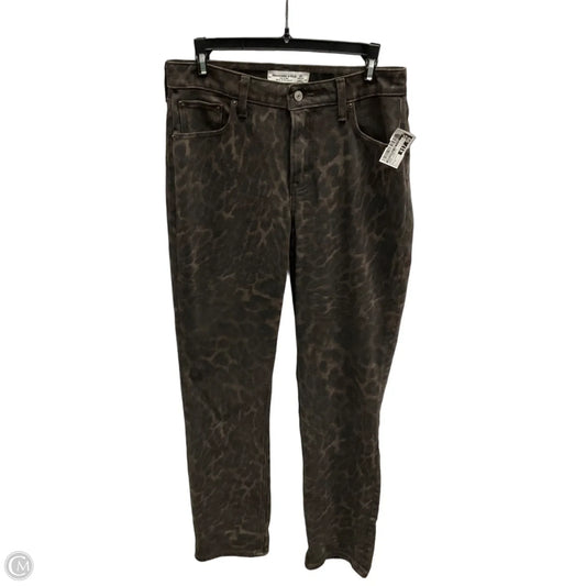 Jeans Straight By Abercrombie And Fitch In Brown Denim, Size: 4