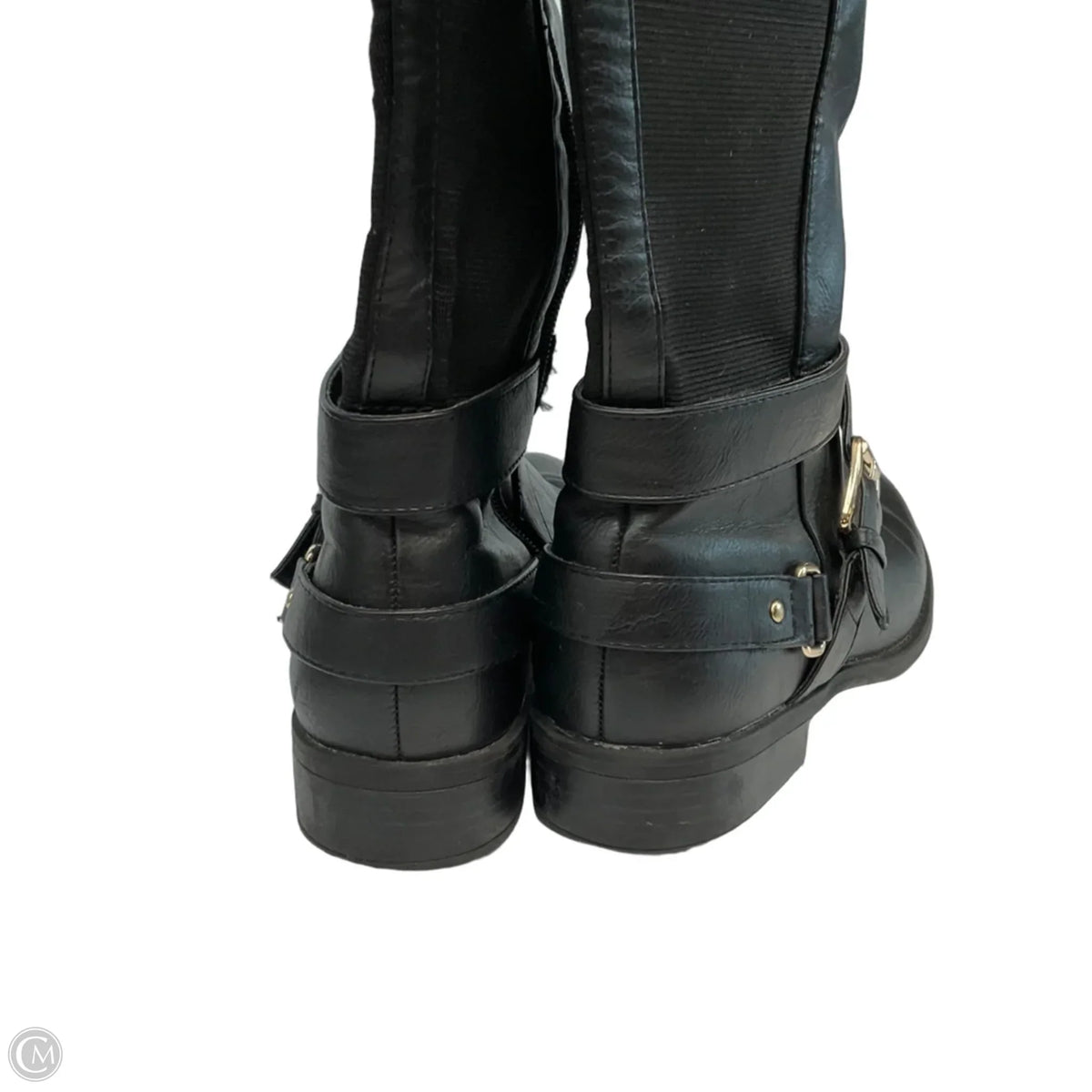 Boots Knee Flats By Clothes Mentor In Black, Size: 9