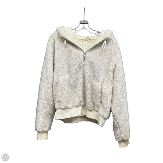 Sweatshirt Hoodie By Lululemon In Cream, Size: 10