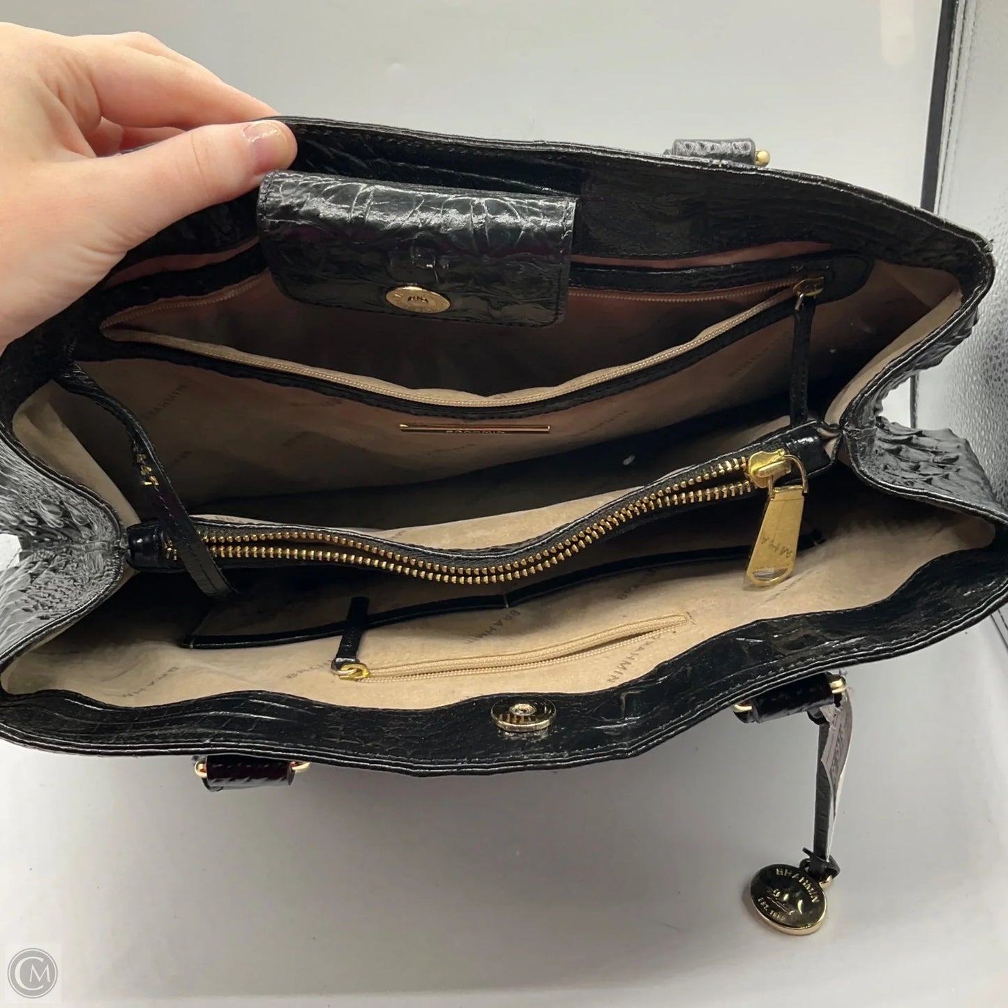 Handbag Designer By Brahmin, Size: Large