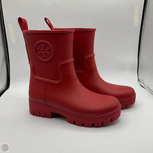 Boots Designer By Tory Burch In Red, Size: 5