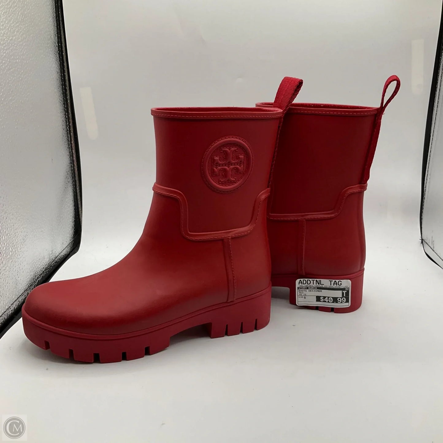Boots Designer By Tory Burch In Red, Size: 5