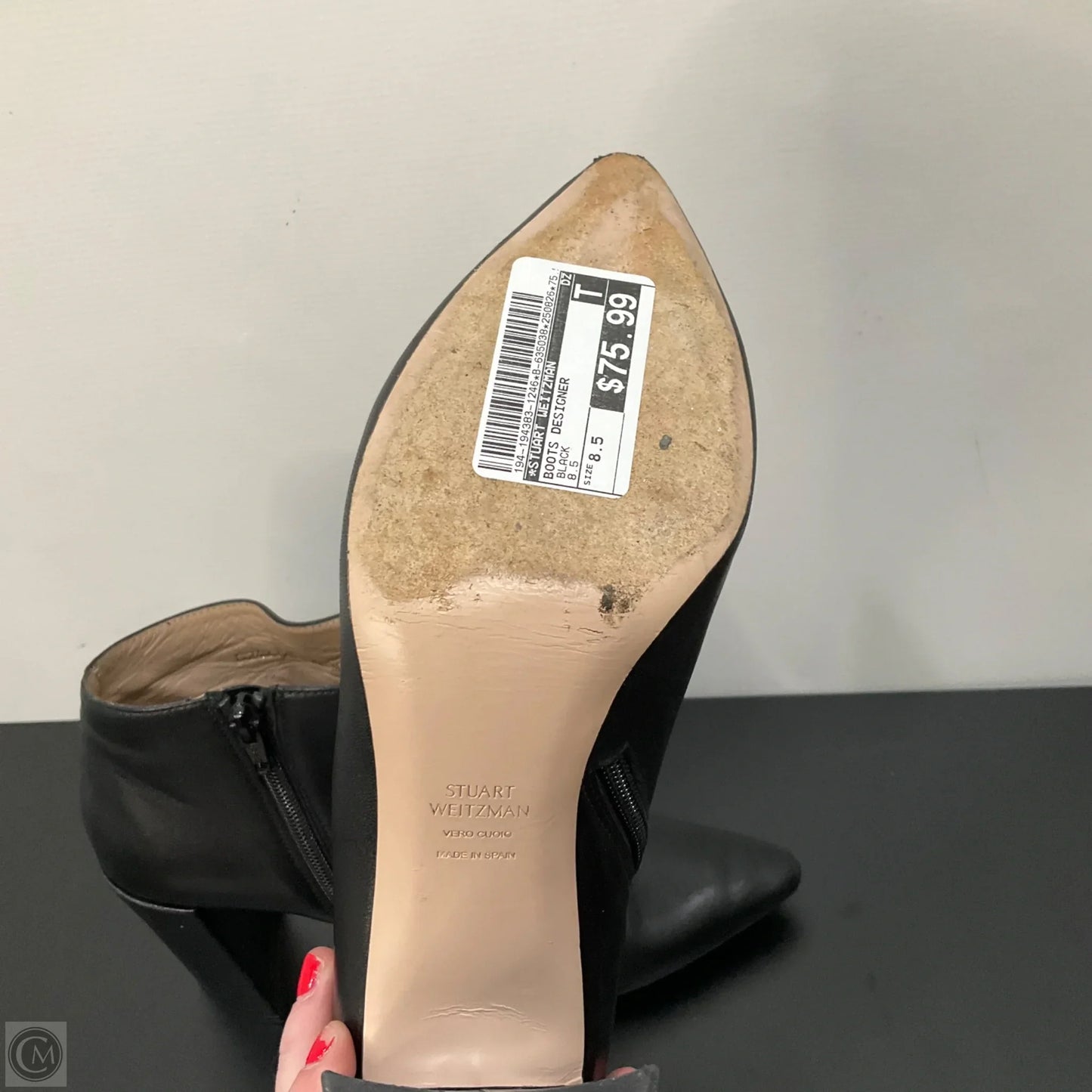 Boots Designer By Stuart Weitzman In Black, Size: 8.5