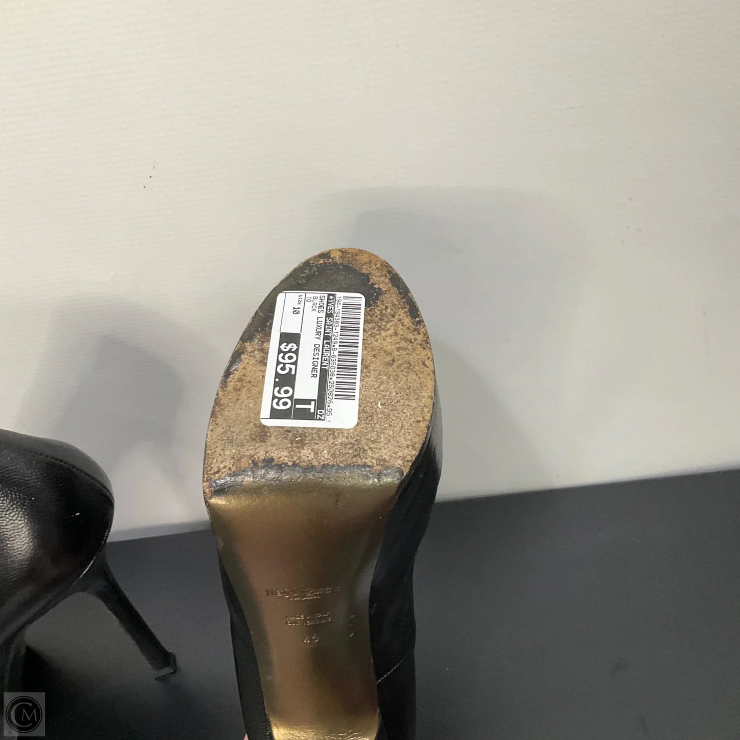 Shoes Luxury Designer By Yves Saint Laurent In Black, Size: 10