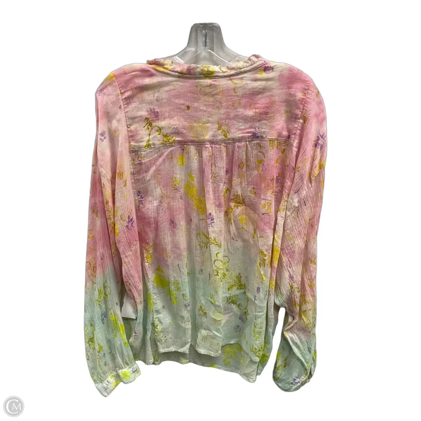 Top Long Sleeve By Pilcro In Floral Print, Size: 3x