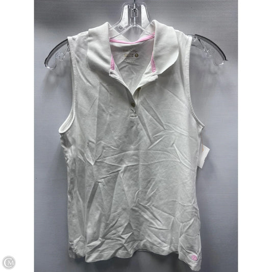 Top Sleeveless Designer By Lilly Pulitzer In White, Size: S