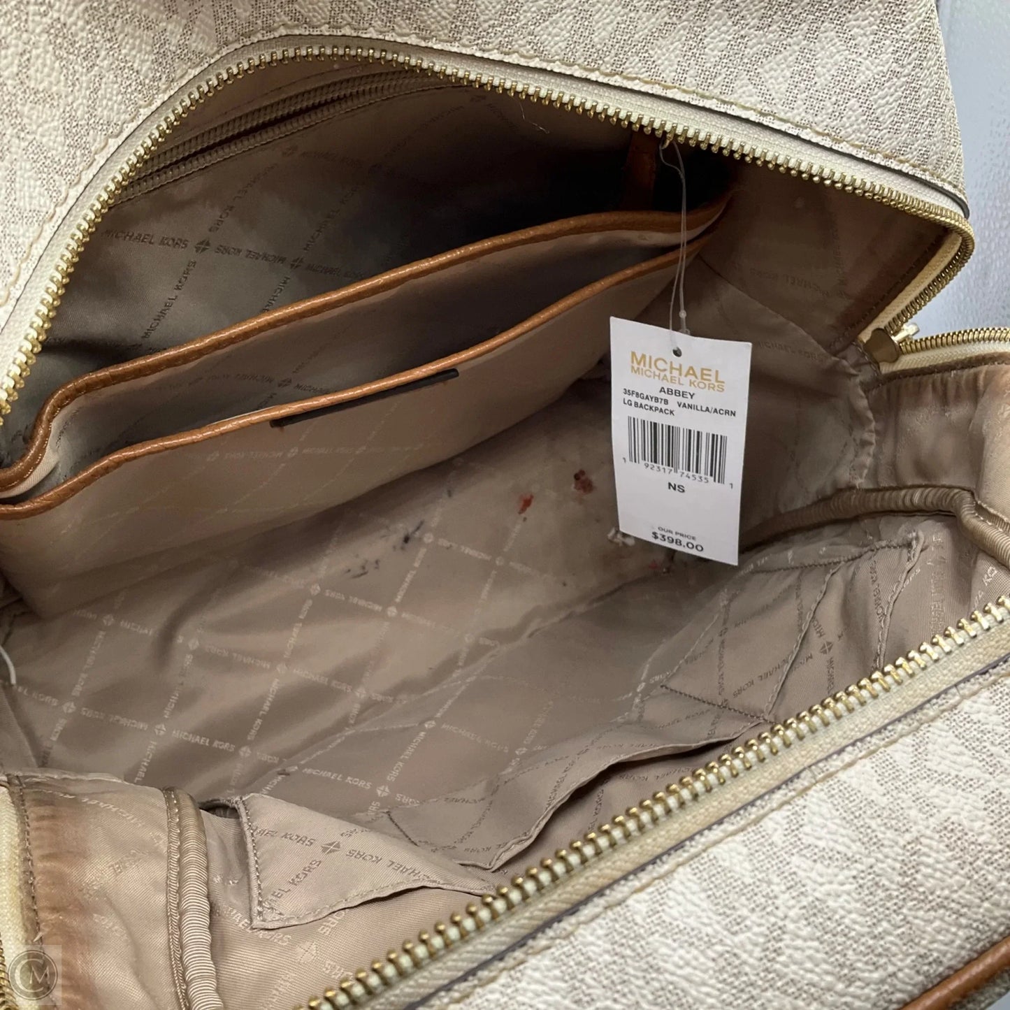 Backpack Designer By Michael Kors, Size: Large