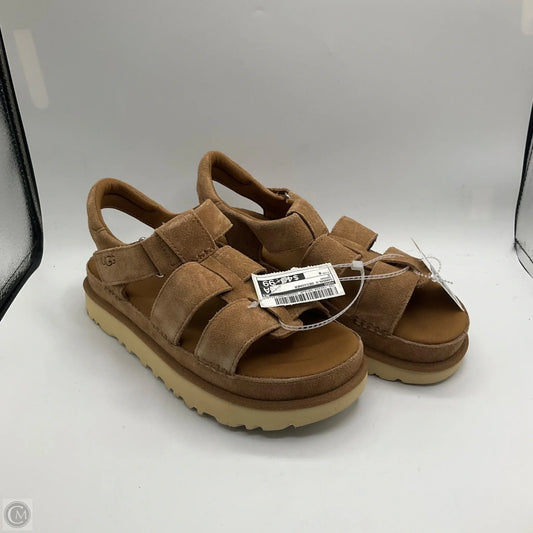 Sandals Designer By Ugg In Brown, Size: 8
