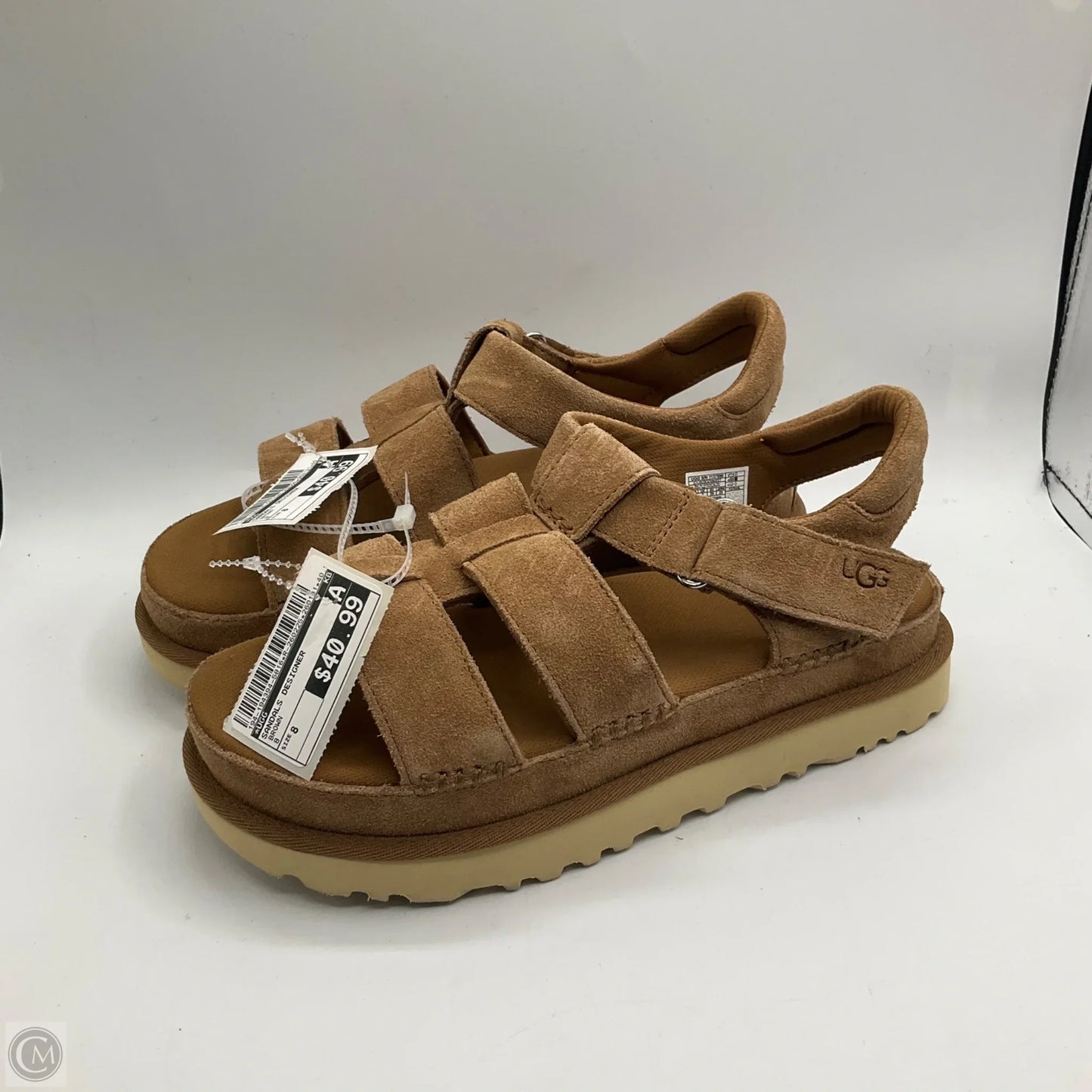 Sandals Designer By Ugg In Brown, Size: 8