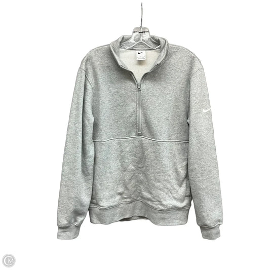 Athletic Jacket By Nike Apparel In Grey, Size: S