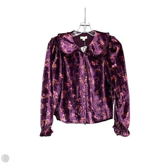 Top Long Sleeve By Pilcro In Purple, Size: Xs