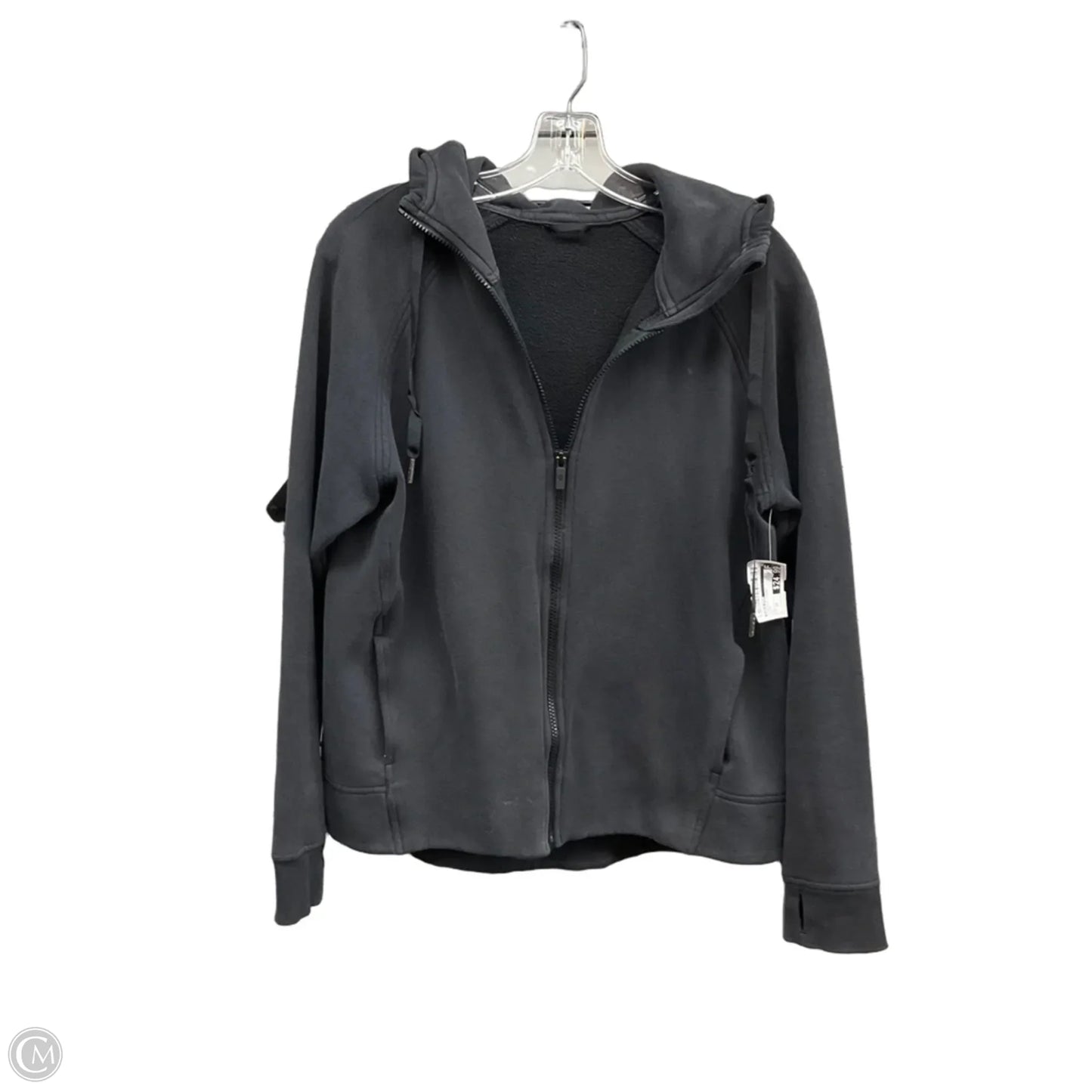 Athletic Jacket By Lululemon In Black, Size: 12