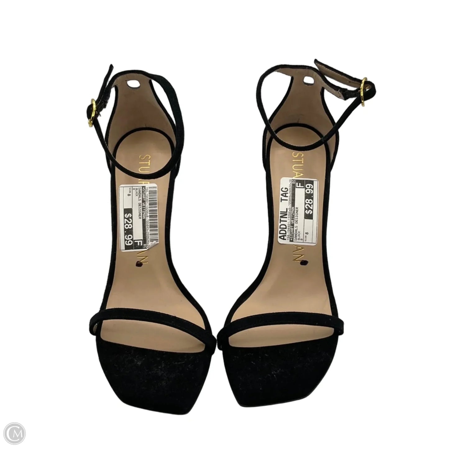 Sandals Designer By Stuart Weitzman In Black, Size: 8
