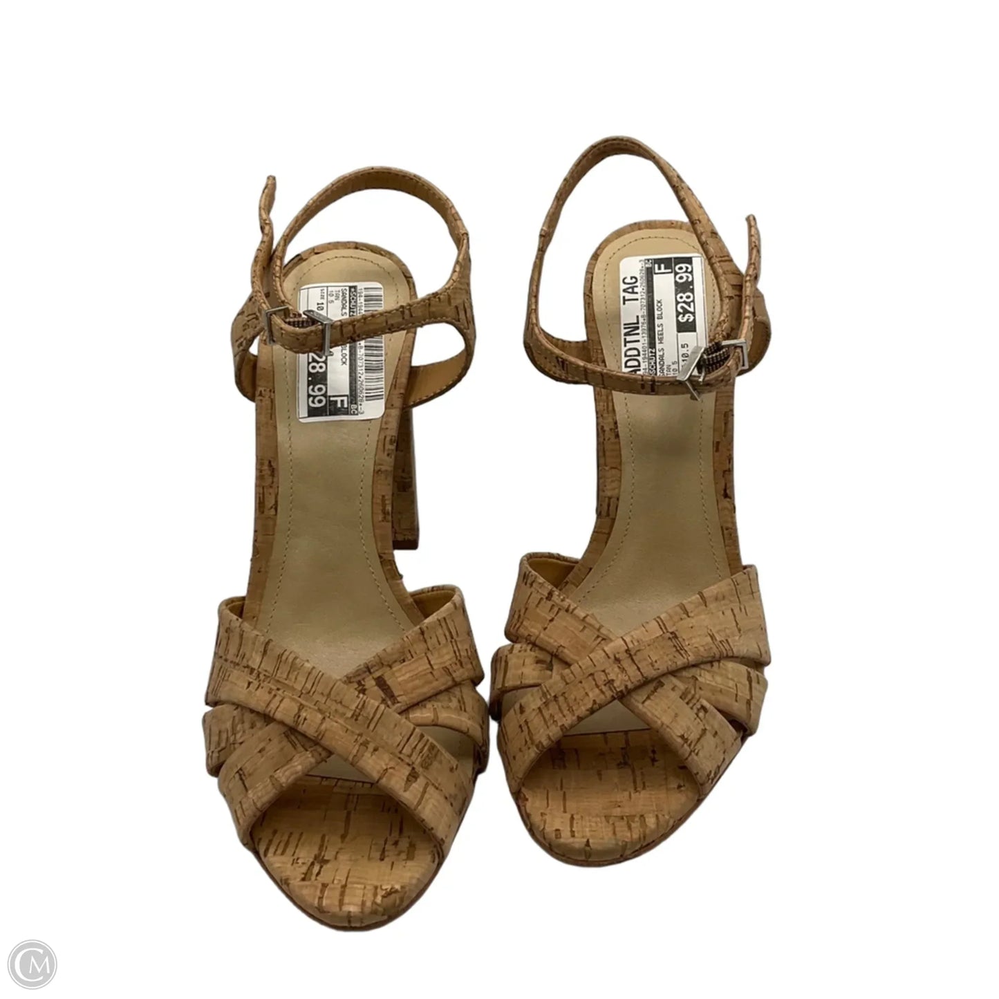 Sandals Heels Block By Schutz In Tan, Size: 10.5