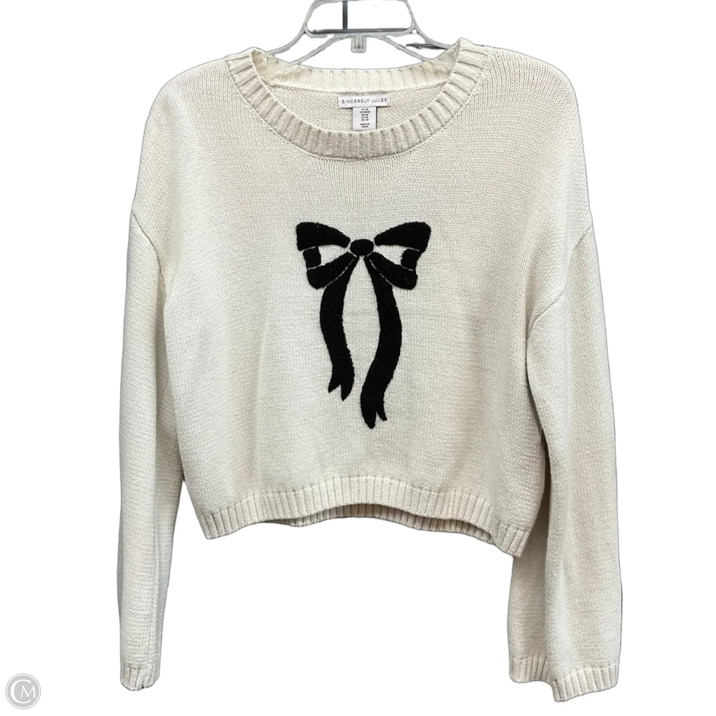 Sweater By Sincerely Jules In Black & Cream, Size: M