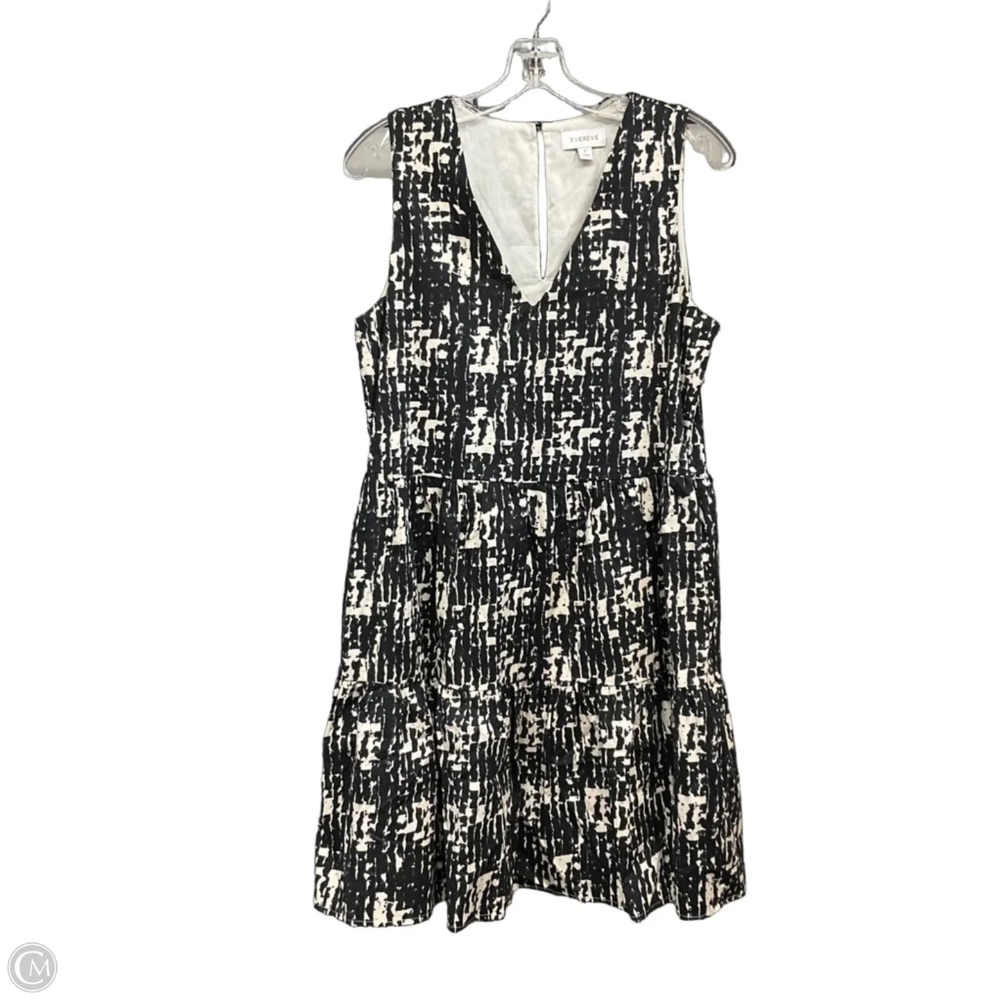 Dress Casual Midi By Evereve In Black & White, Size: S