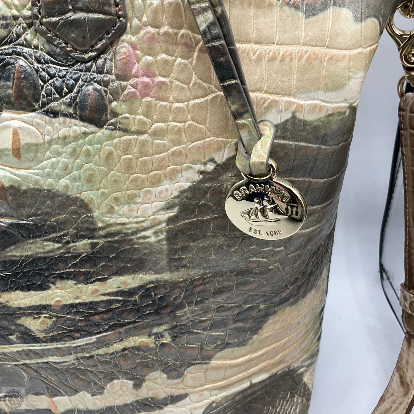 Handbag Designer By Brahmin, Size: Large